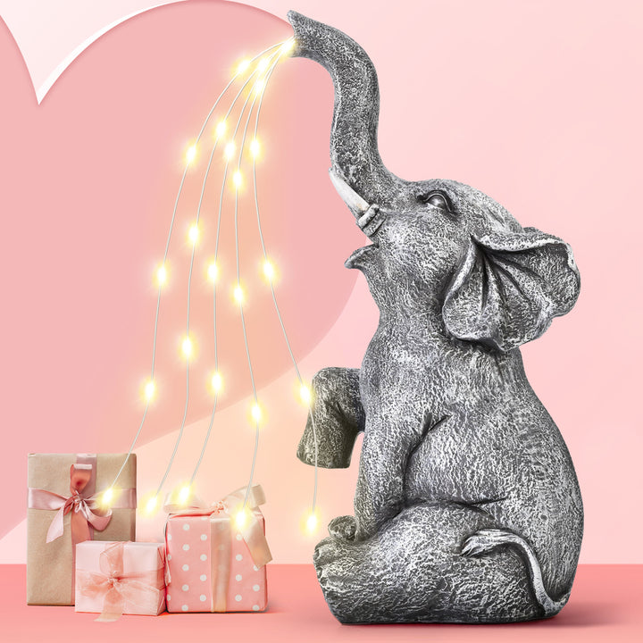 Gigalumi Solar Outdoor Elephant Statue (1 Pack), Excluded from any Promotions