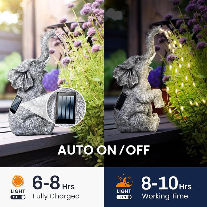 Gigalumi Solar Outdoor Elephant Statue (1 Pack), Excluded from any Promotions