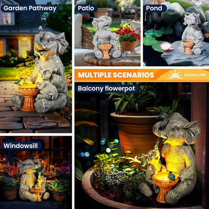 Gigalumi Solar Loving Elephant Yard Decoration (1 Pack), Excluded from any Promotions