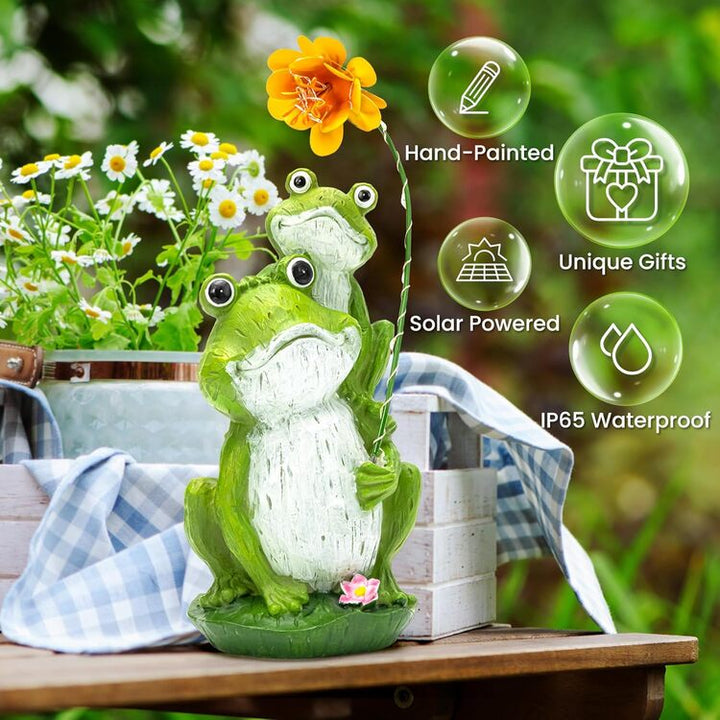 Gigalumi Solar Frog Garden Statue (1 Pack), Excluded from any Promotions