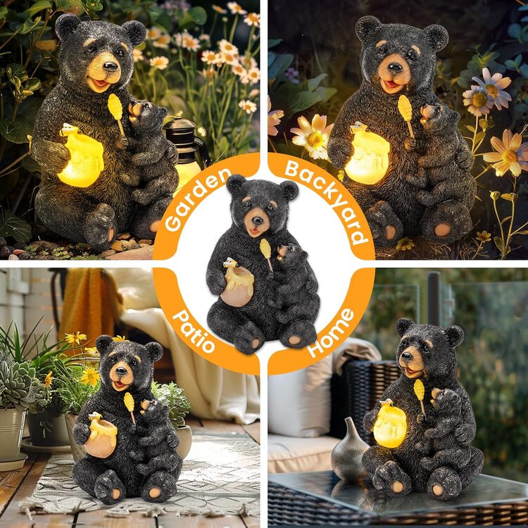 Gigalumi Solar Honey Bear Statue (1 Pack), Excluded from Any Promotions