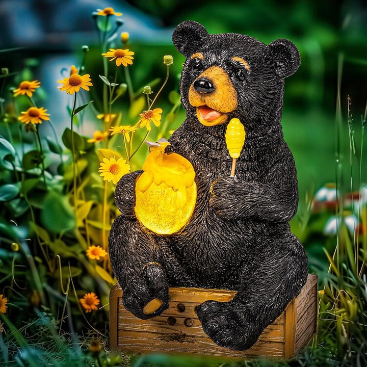 Gigalumi Solar Bear Garden Statue Decor Lights Gift for Mom, Grandma(1 Pack), Excluded from any Promotions