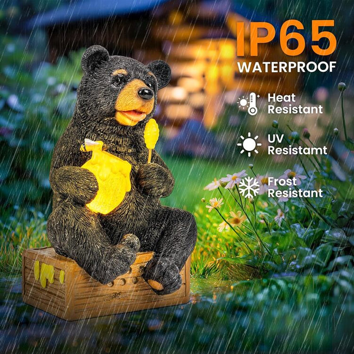 Gigalumi Solar Bear Garden Statue Decor Lights Gift for Mom, Grandma(1 Pack), Excluded from any Promotions