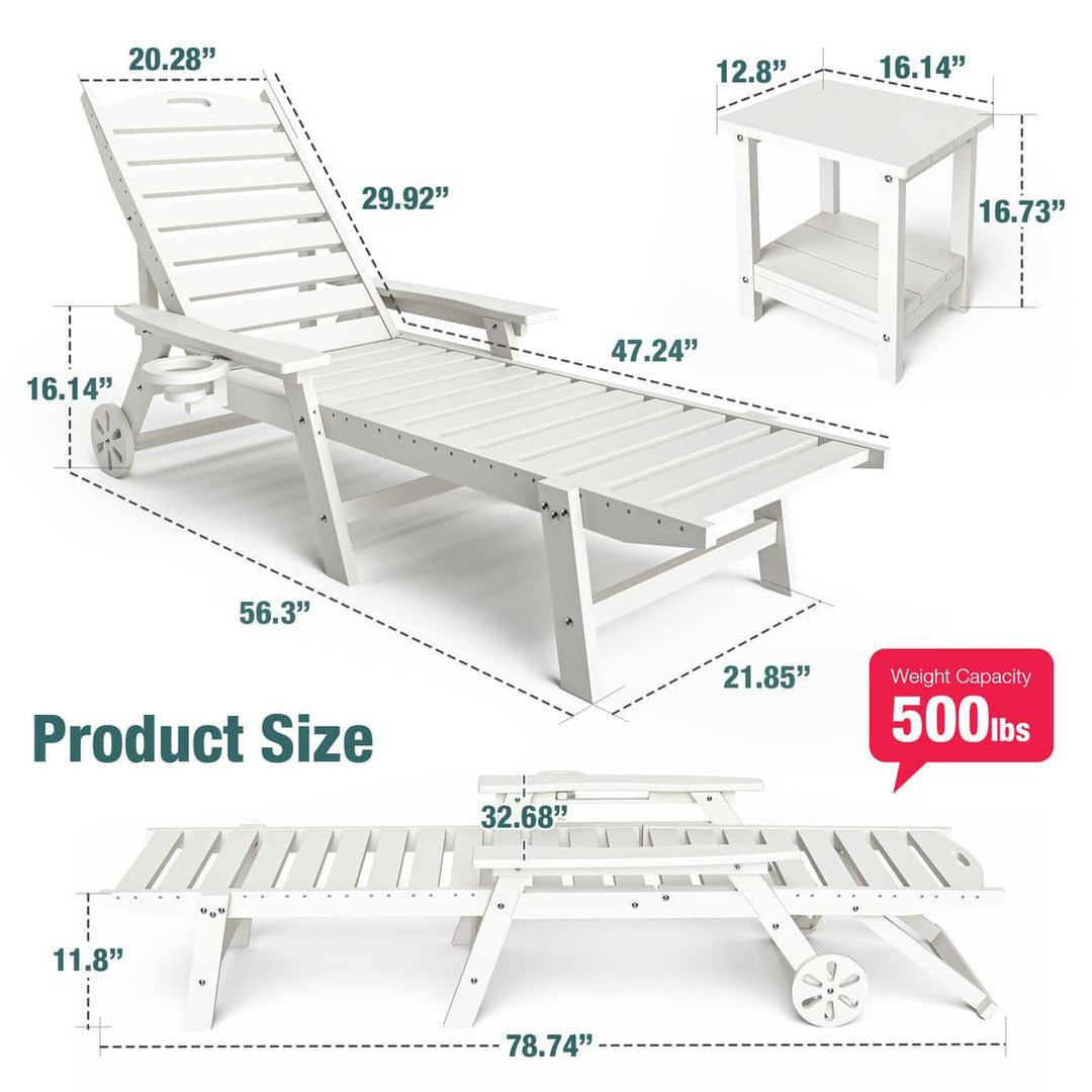 Pamapic Outdoor Chaise Lounge