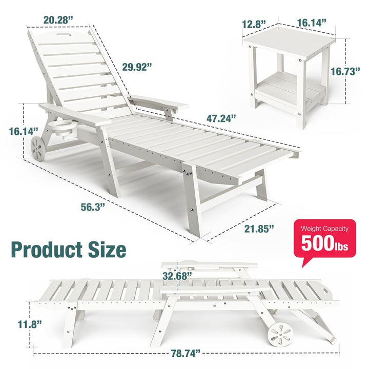 Pamapic Outdoor Chaise Lounge