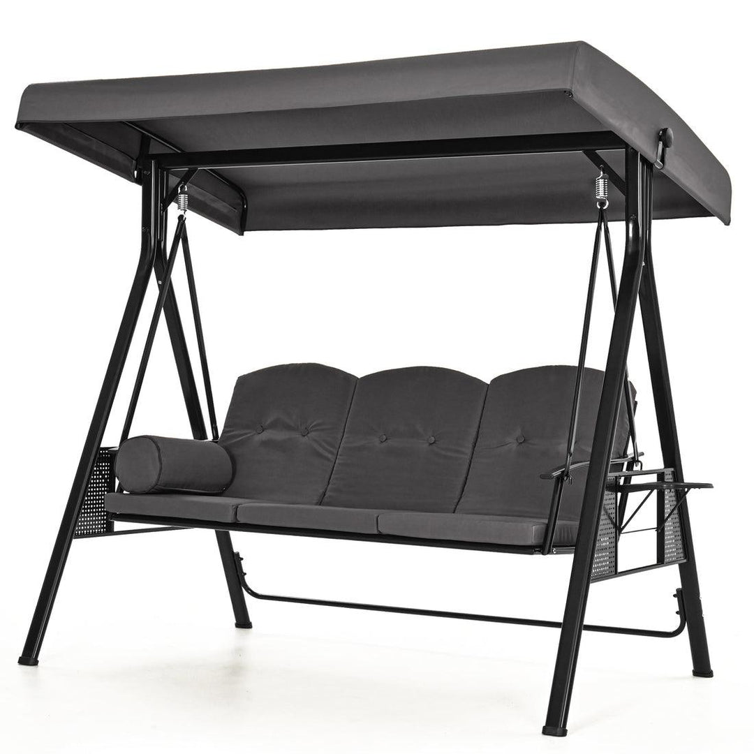 Pamapic Outdoor Swing with Canopy & Cushions