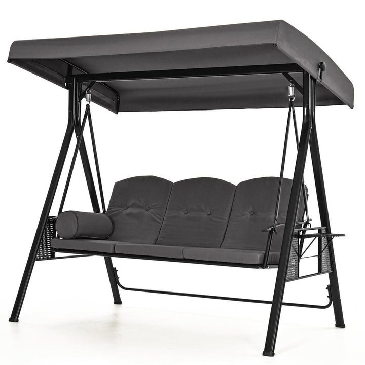 Pamapic Outdoor Swing with Canopy & Cushions