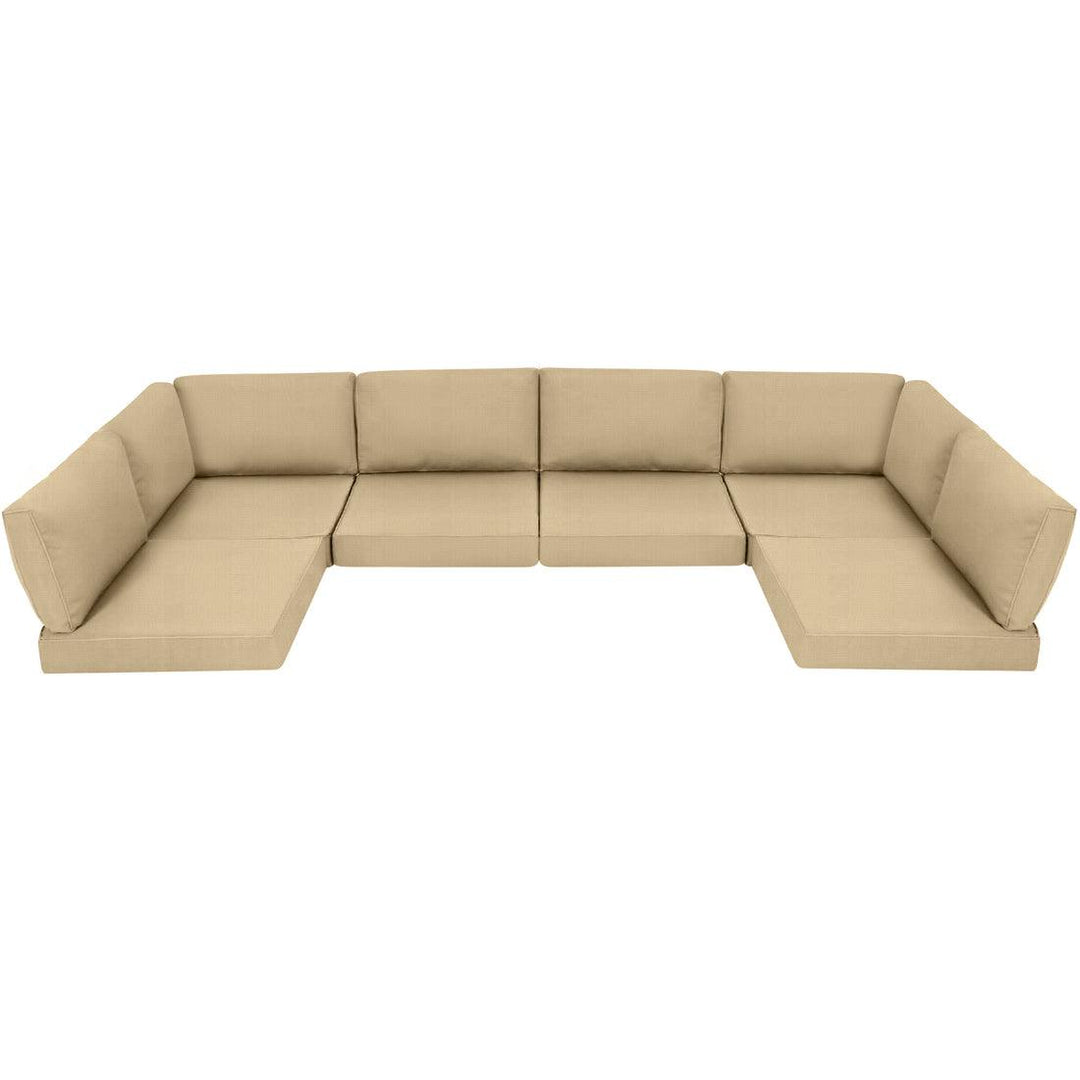 Pamapic 14 Pieces Replacement Cushions for Patio Furniture, Waterproof UV Resistant