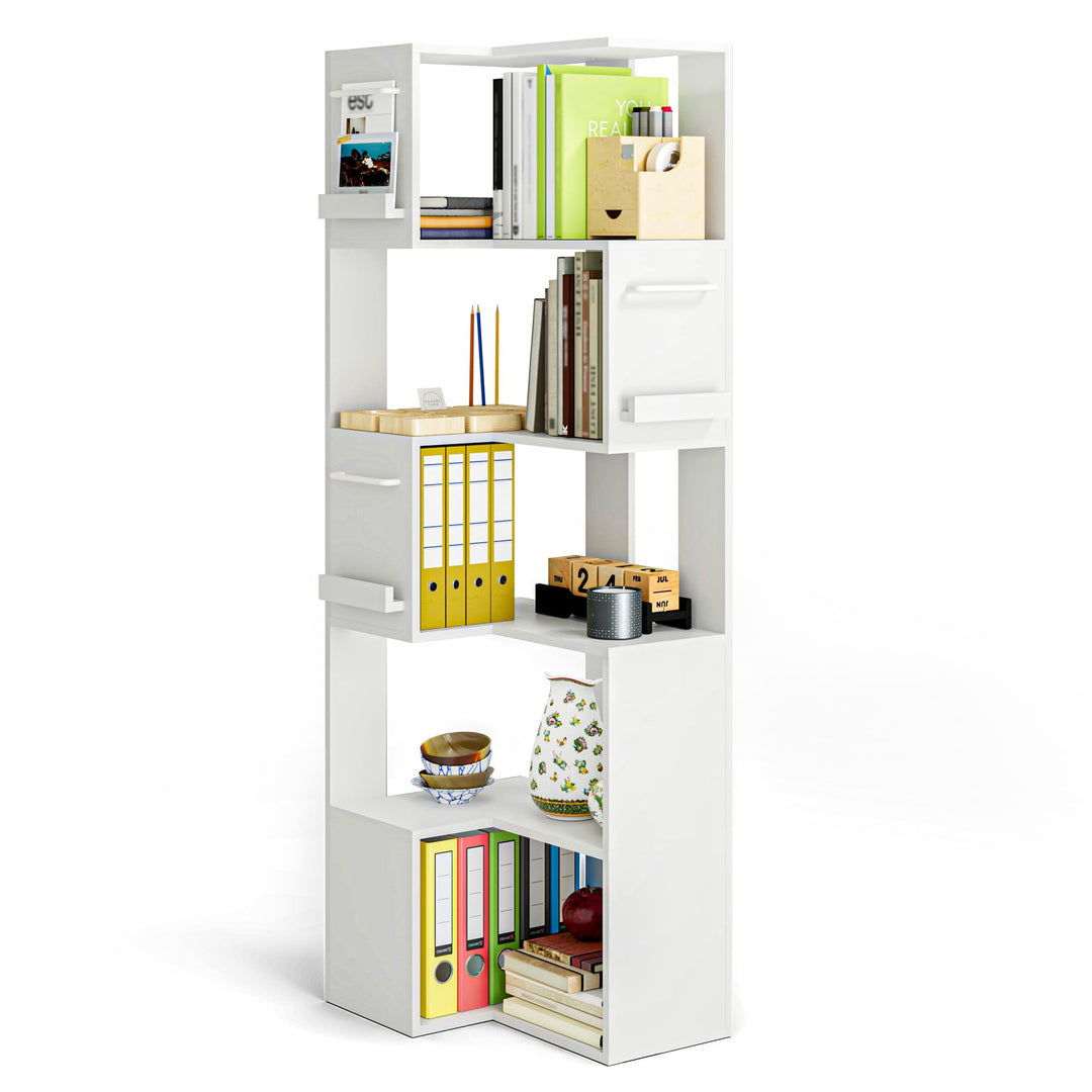 Pamapic 63" Corner Wall Shelf with 5 Tiers