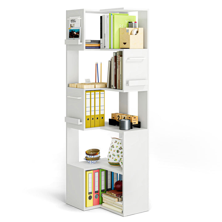 Pamapic 63" Corner Wall Shelf with 5 Tiers