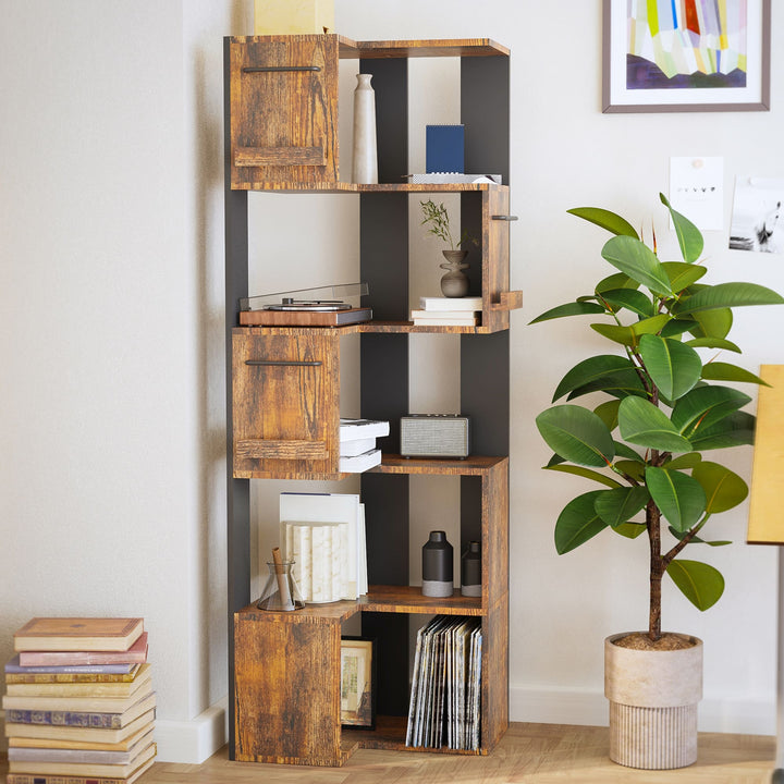 Pamapic 63" Corner Wall Shelf with 5 Tiers
