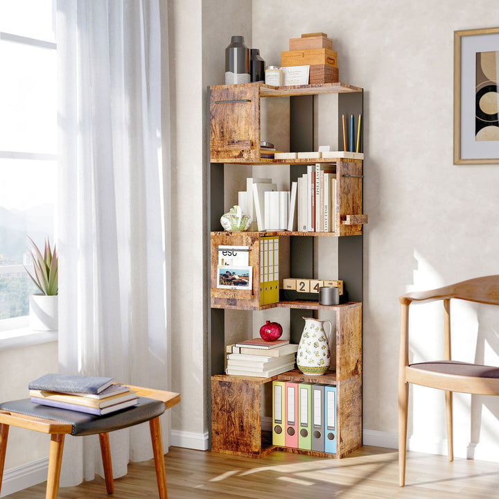Pamapic 63" Corner Wall Shelf with 5 Tiers