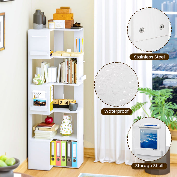 Pamapic 63" Corner Wall Shelf with 5 Tiers