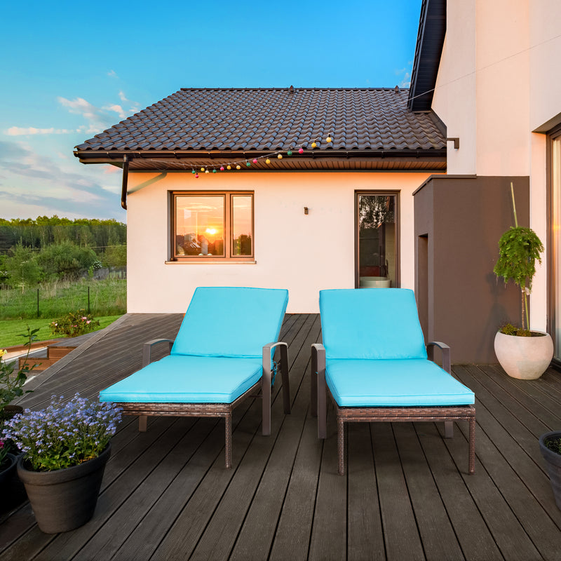 Pamapic 2 Pieces Patio Lounge Chair Set