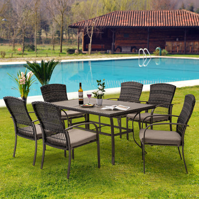 Pamapic Outdoor Dining Table Set (7 Pieces)