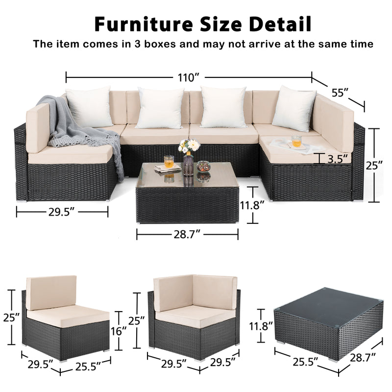 furniture size detail of pamapic sectional sofa