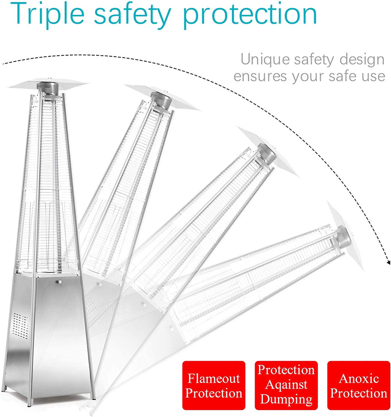 Pamapic Pyramid Flame Propane Patio Heater