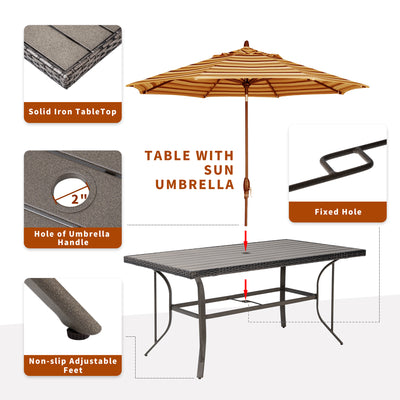 Pamapic 7 Pieces Patio Dining Set