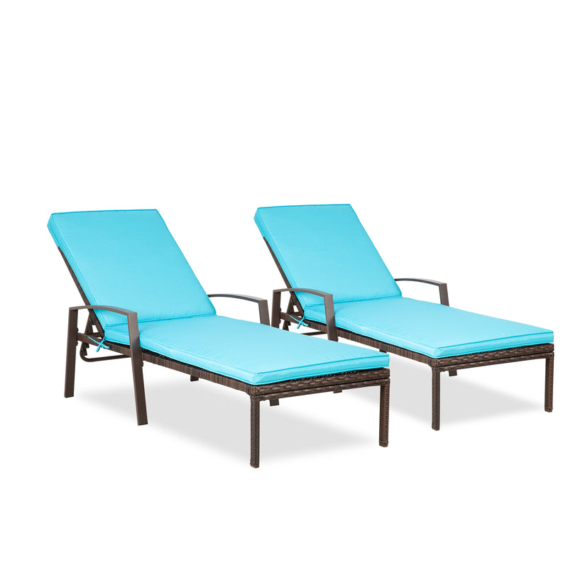 Pamapic 2 Pieces Patio Lounge Chair Set